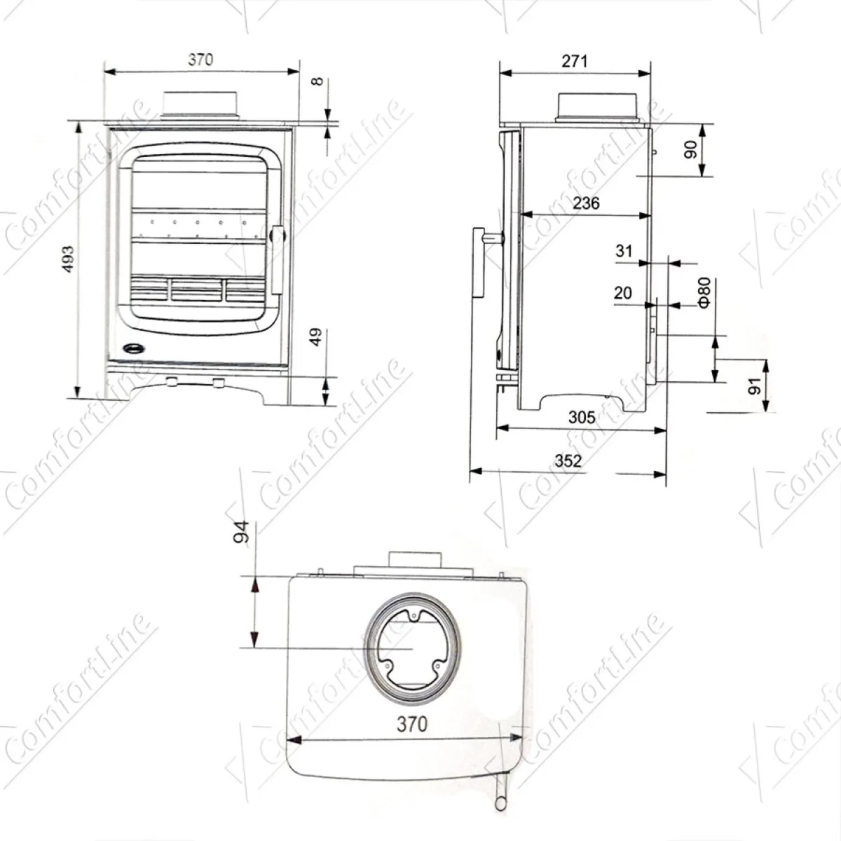 Atlantic Pearl 4kW freestanding stove - Image 2