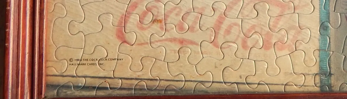 Large Vintage Framed Coca Cola Advertising Jigsaw - Image 2