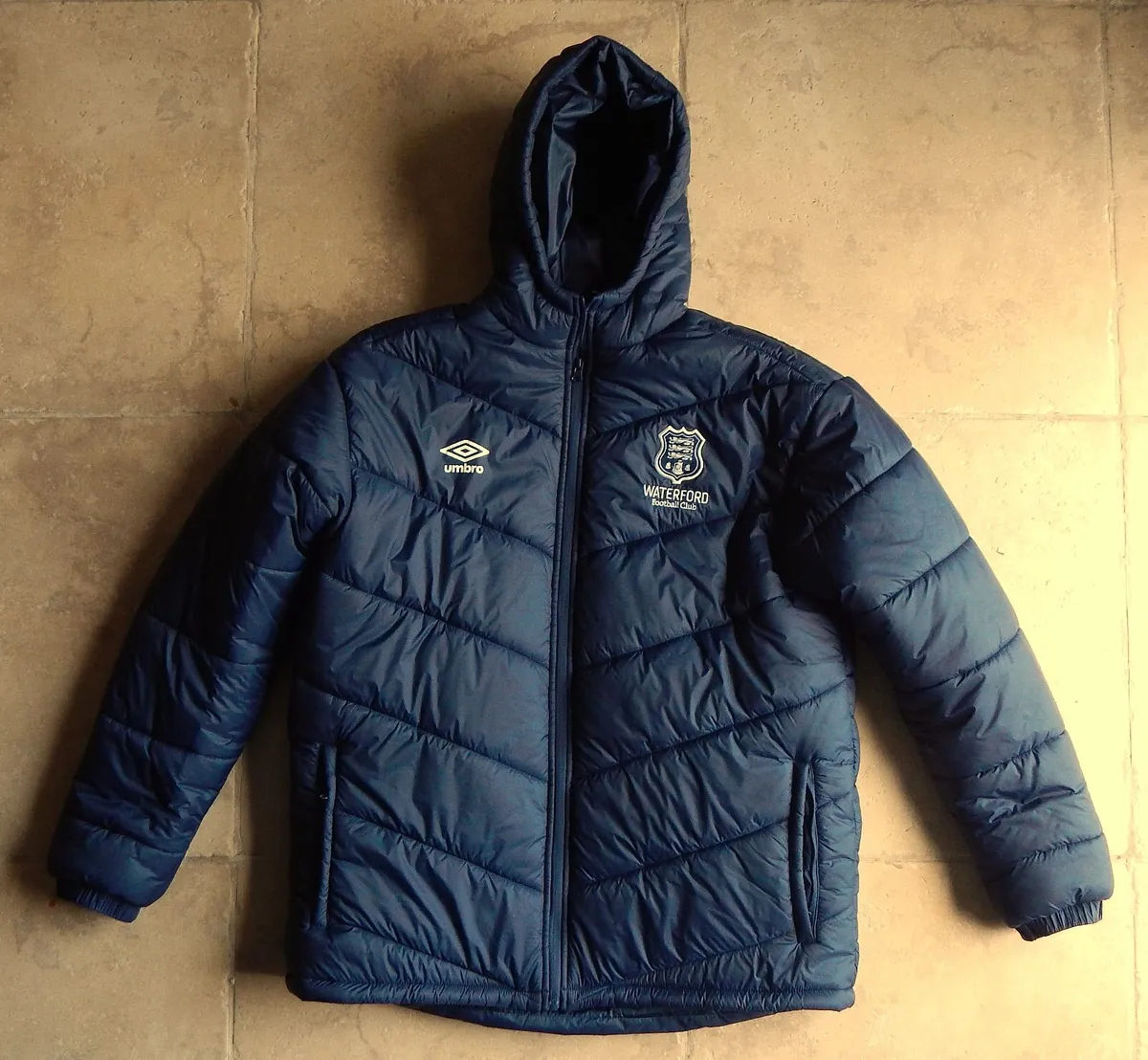Waterford Football Club Navy Umbro Padded Jacket - Image 1