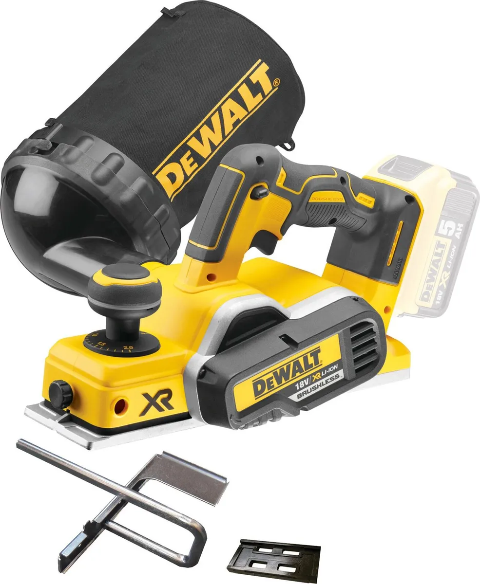 DeWalt 18v Brushless 82mm Planer and Dust Bag  New
