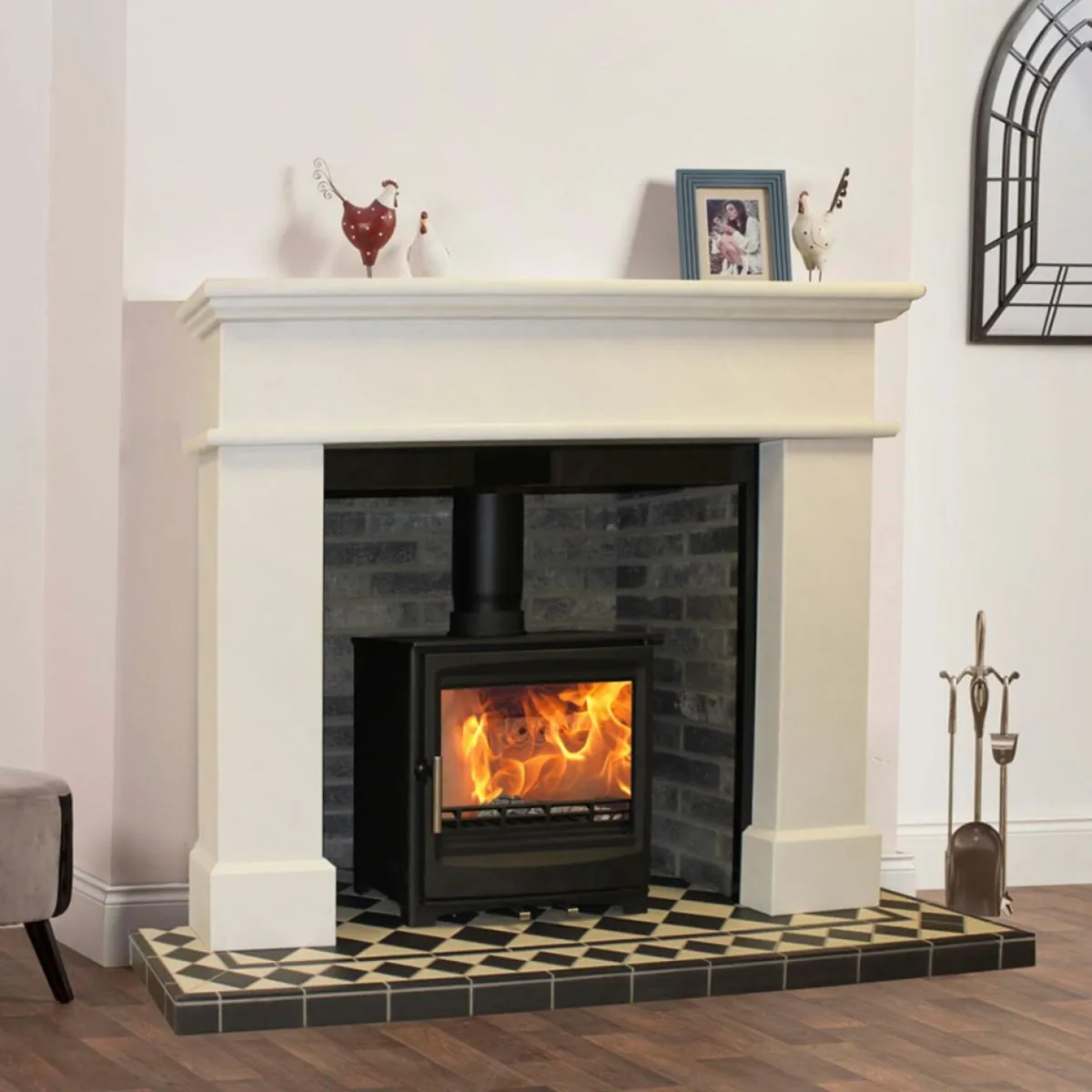 San Remo Free Standing Steel Stove 8 kW + Log Box - Image 3