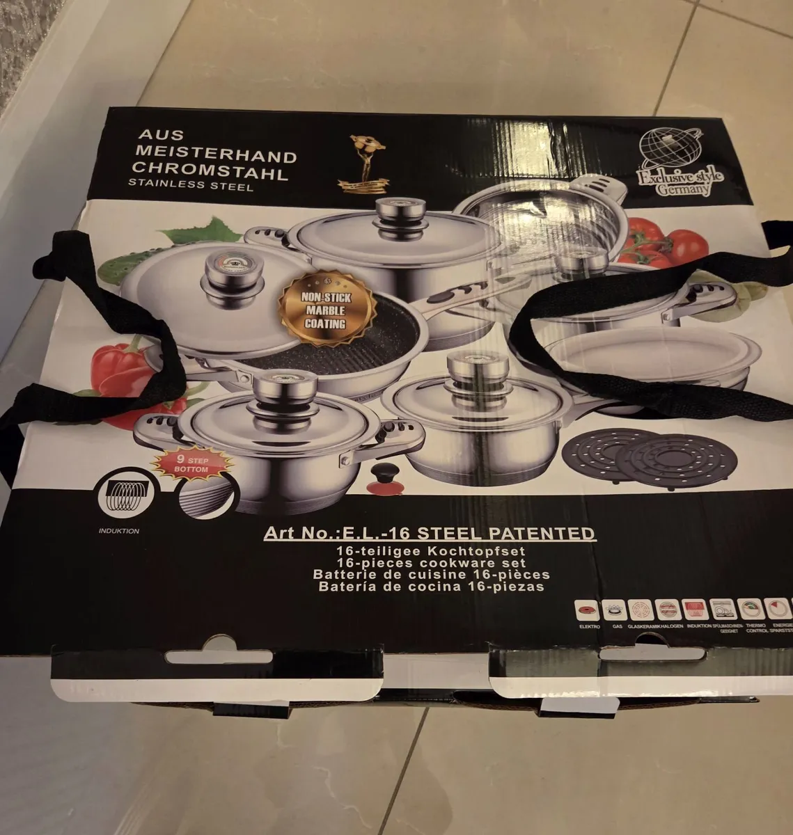 Brand New 16 pieces stainless steel cookware. - Image 2