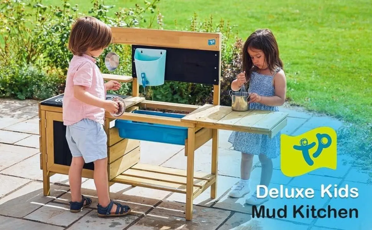 TP Deluxe Wooden Mud Kitchen - Image 1