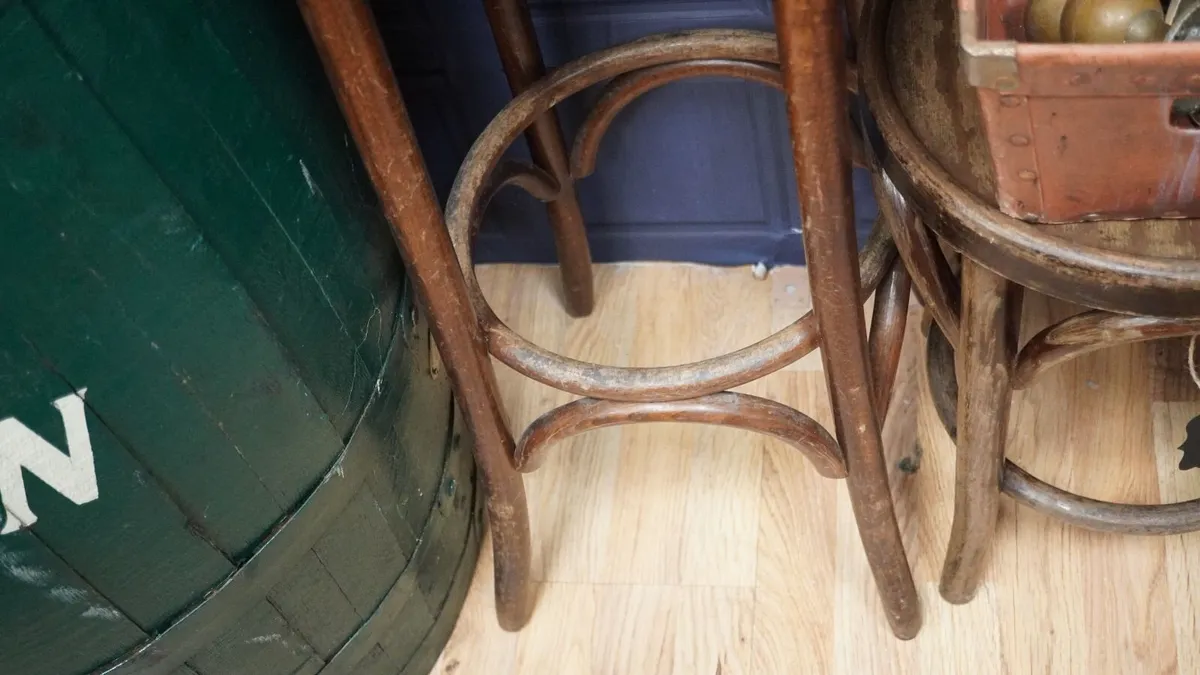 Vintage Bentwood Bar Stool - Image 2