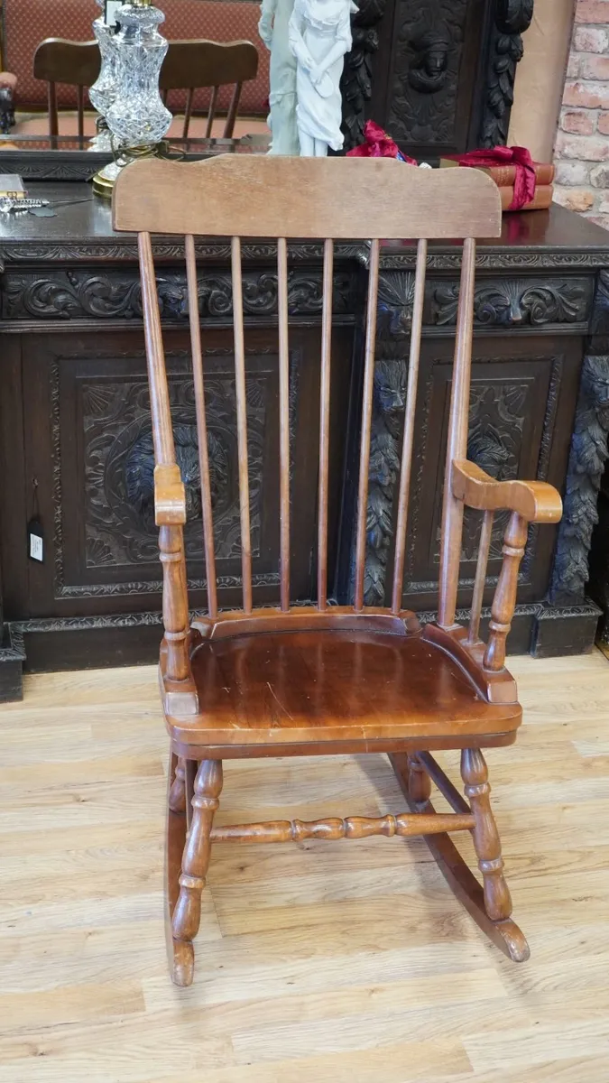 Traditional Spindle-Back Rocking Chair - Image 3