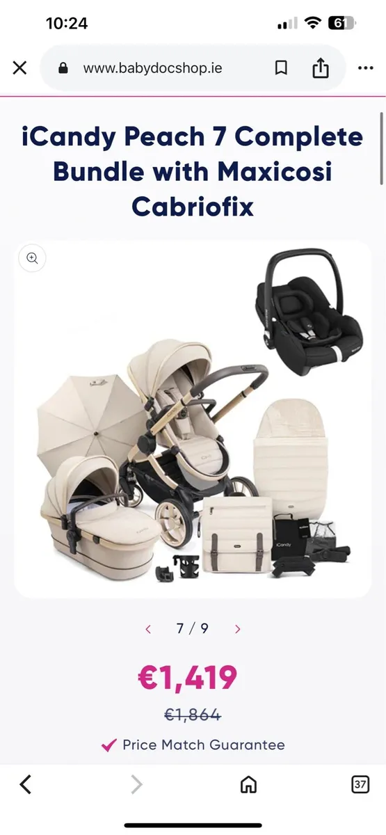 ICandy Peach 7 biscotti travel system - Image 1