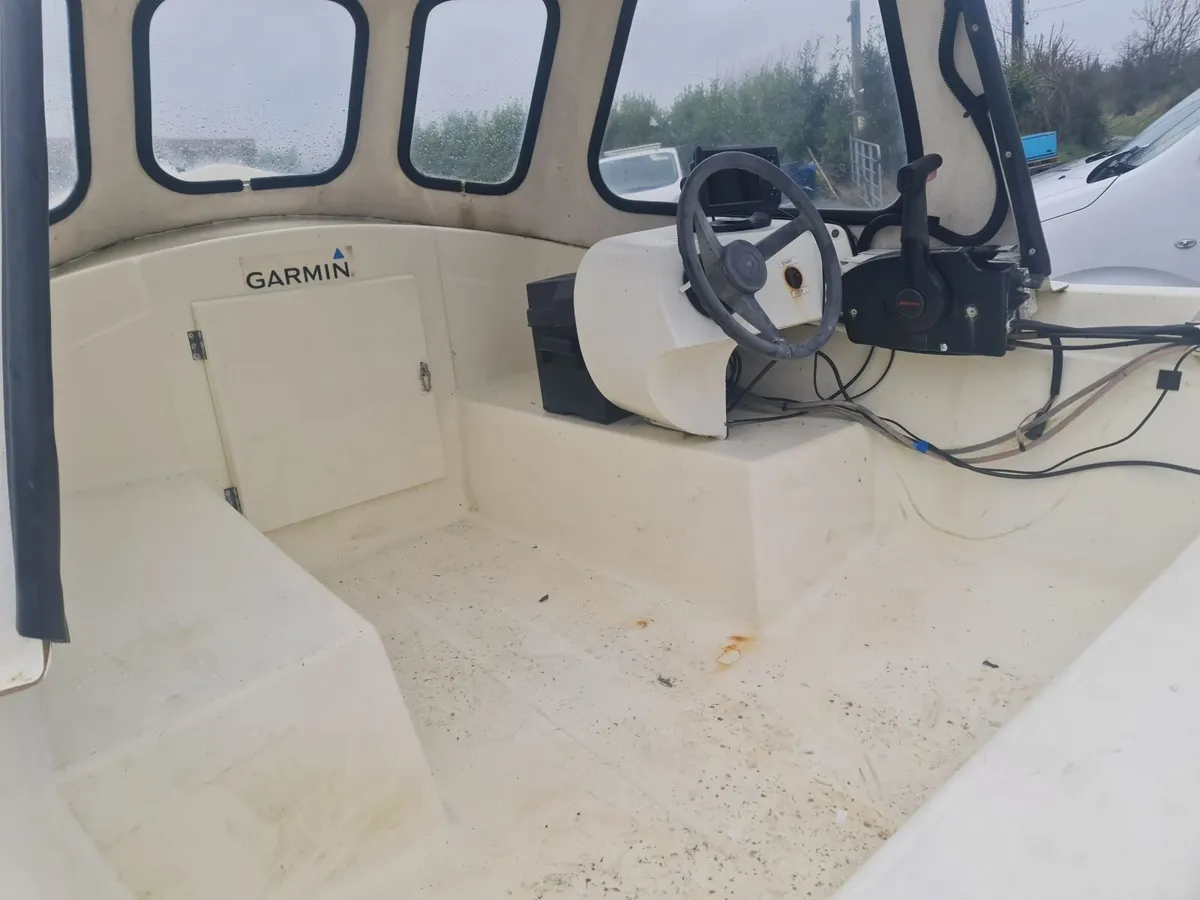 16ft orkney longliner cabin 15hp mercury trailer - Image 4