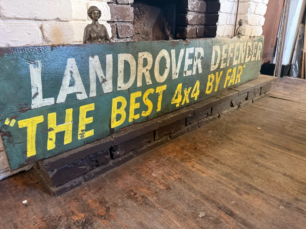Large hand painted Land Rover sign - Image 2