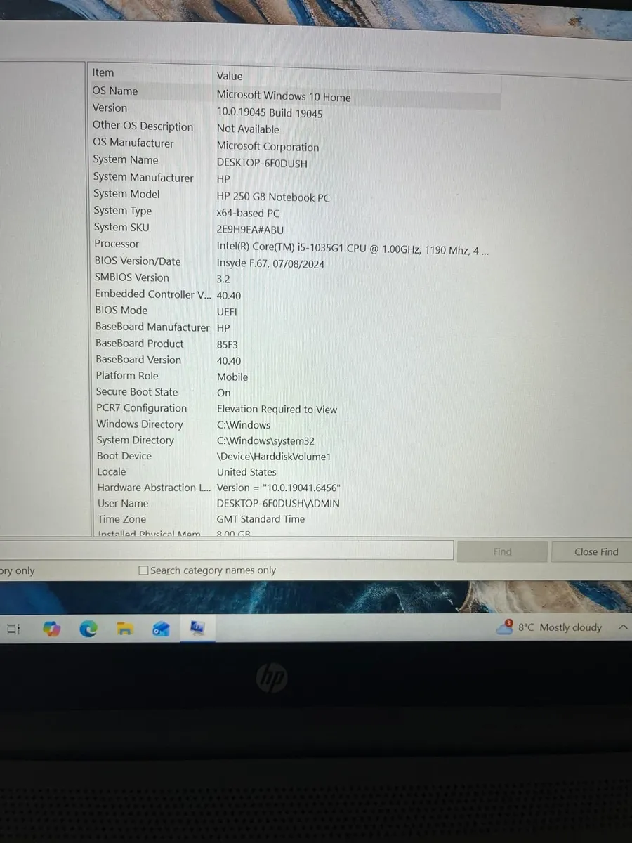 Laptop HP250 G8 Intel Core i5 - Image 2