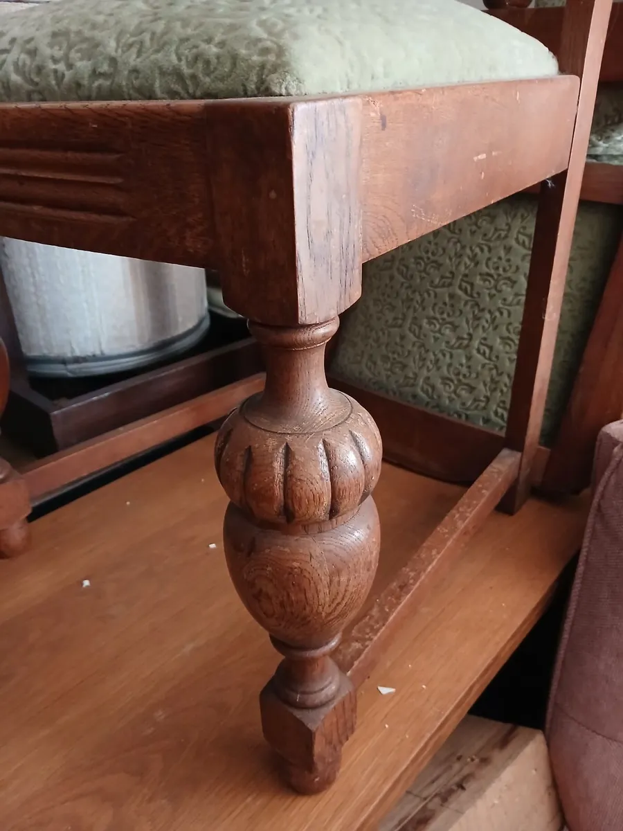 Antique oak chairs - Image 3