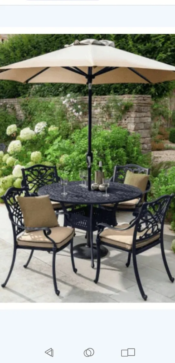 Brand New Hartman 4 Seater Cast Aluminium Set