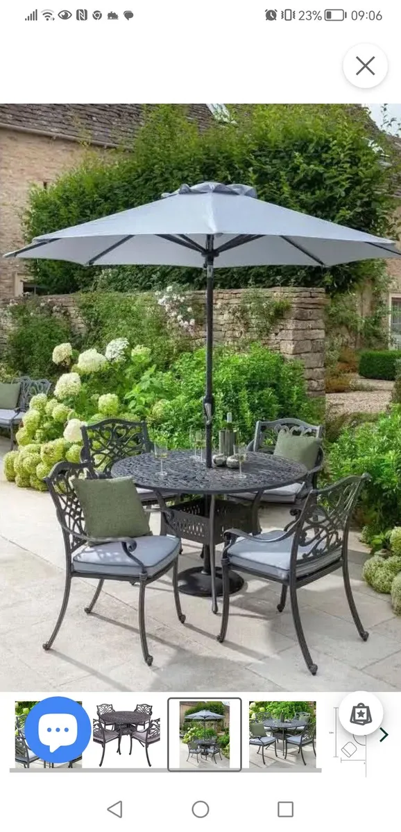 Brand New Hartman 4 Seater Cast Aluminium Set