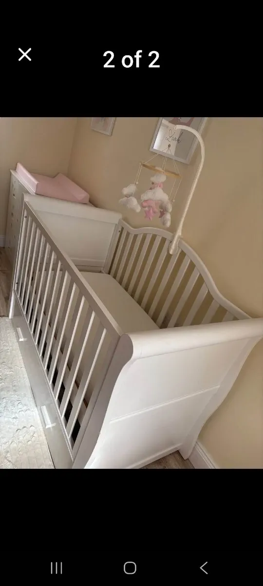 Sleigh cot, good condition Mattress not included - Image 1