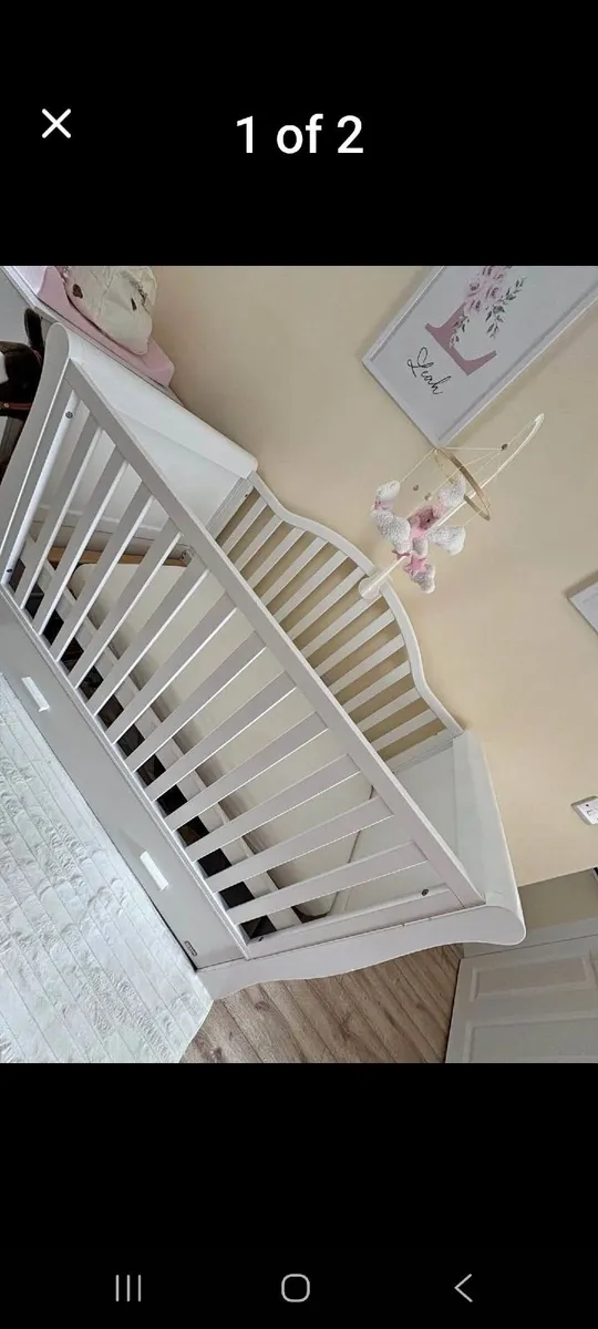 Sleigh cot, good condition Mattress not included - Image 2