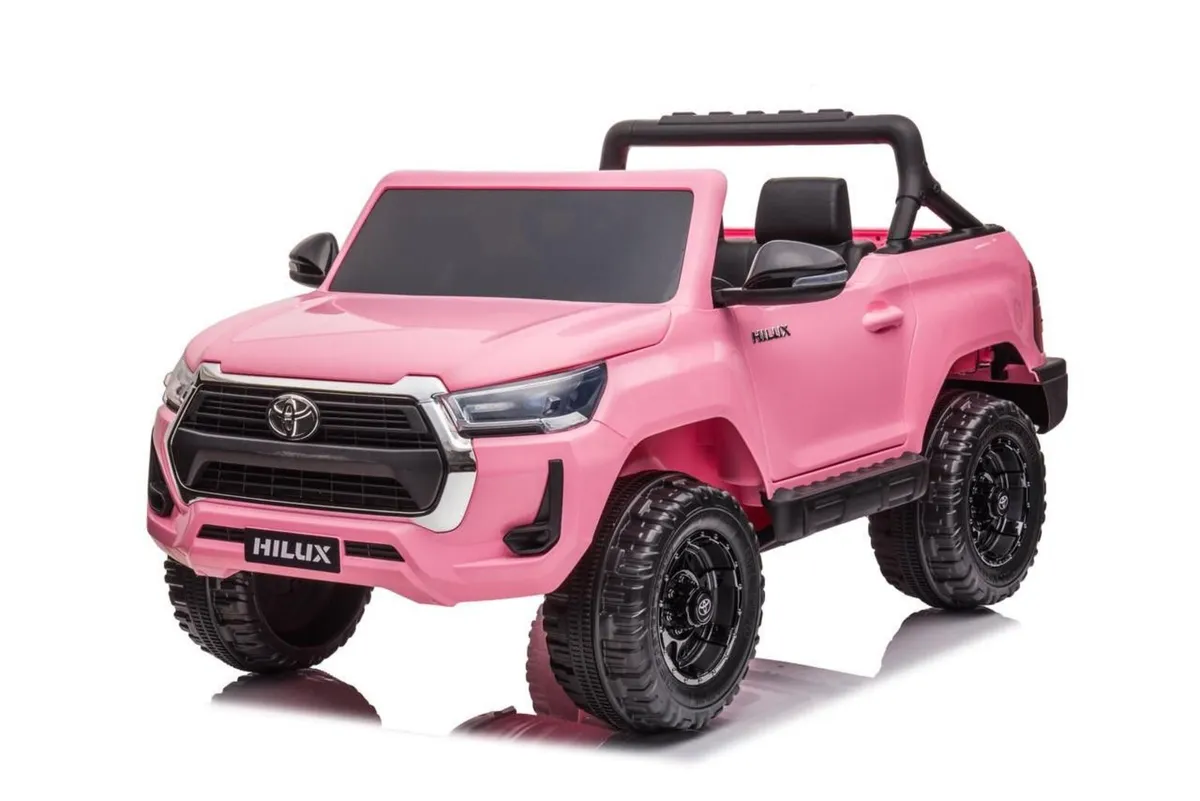 Toyota Hilux 12V Electric Ride On Jeep Pink - Image 2