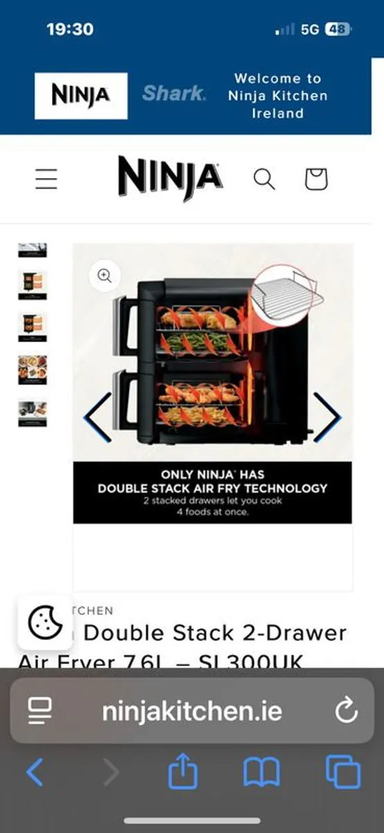 Ninja air fryer double Stack 7-5 litres black - Image 3