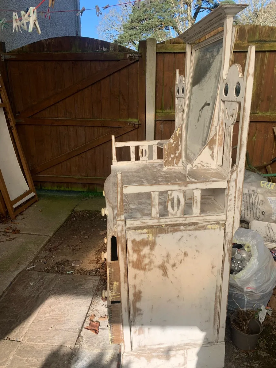 Vintage oak dressing table - Image 3
