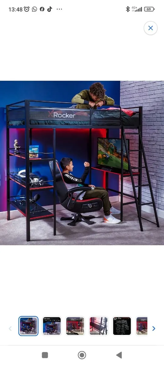 Gaming bunk bed