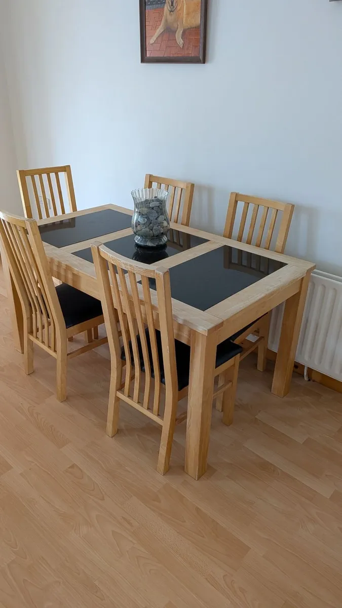 Dining table and 5 chairs - Image 1