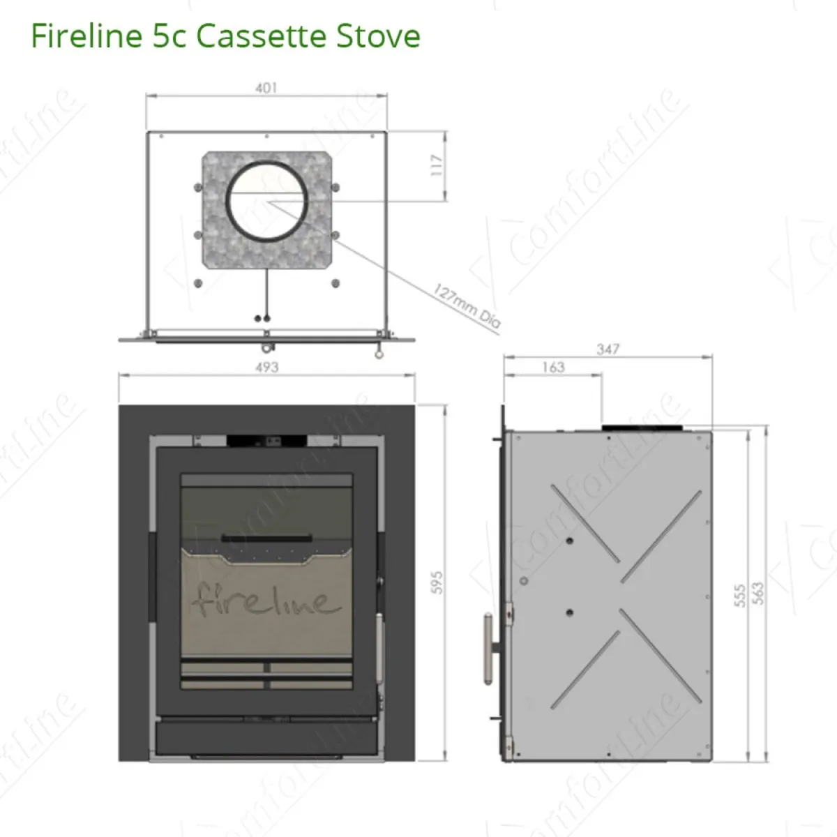 Fireline 5c Cassette Stove 5 kW - Image 3