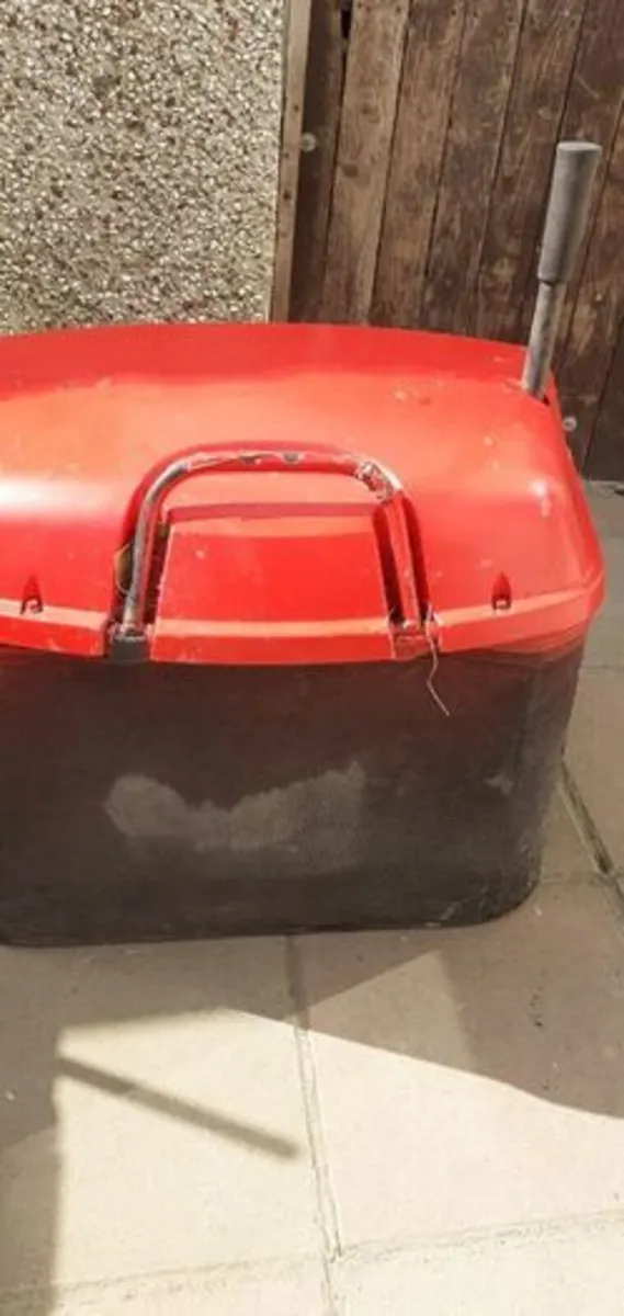 Selection of ride on mower grass boxes. - Image 1