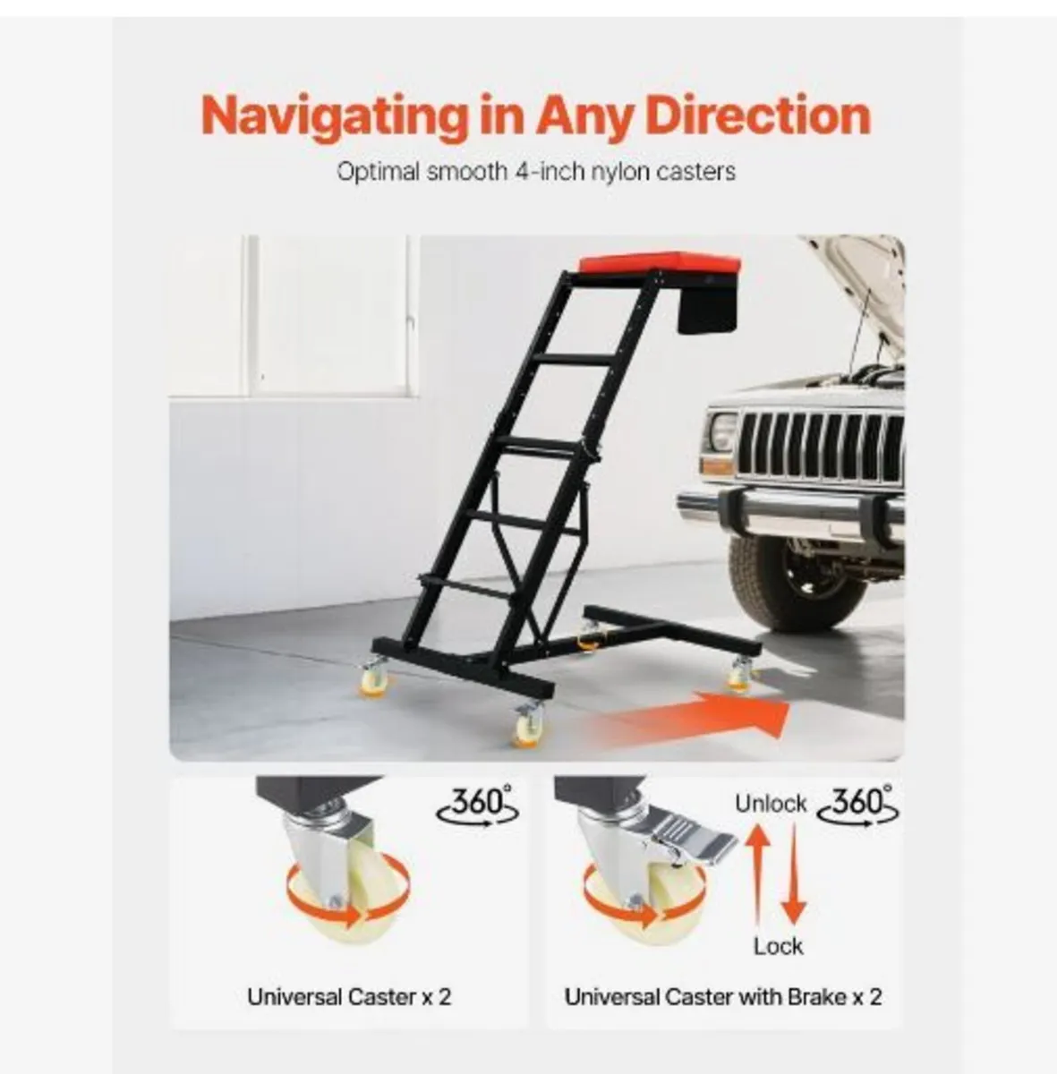 Automotive Creeper, with Adjustable Height - Image 2