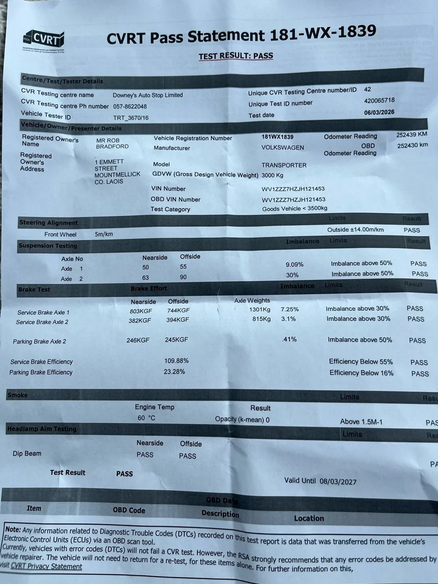 2018 VW Transporter LWB Highline - Image 1
