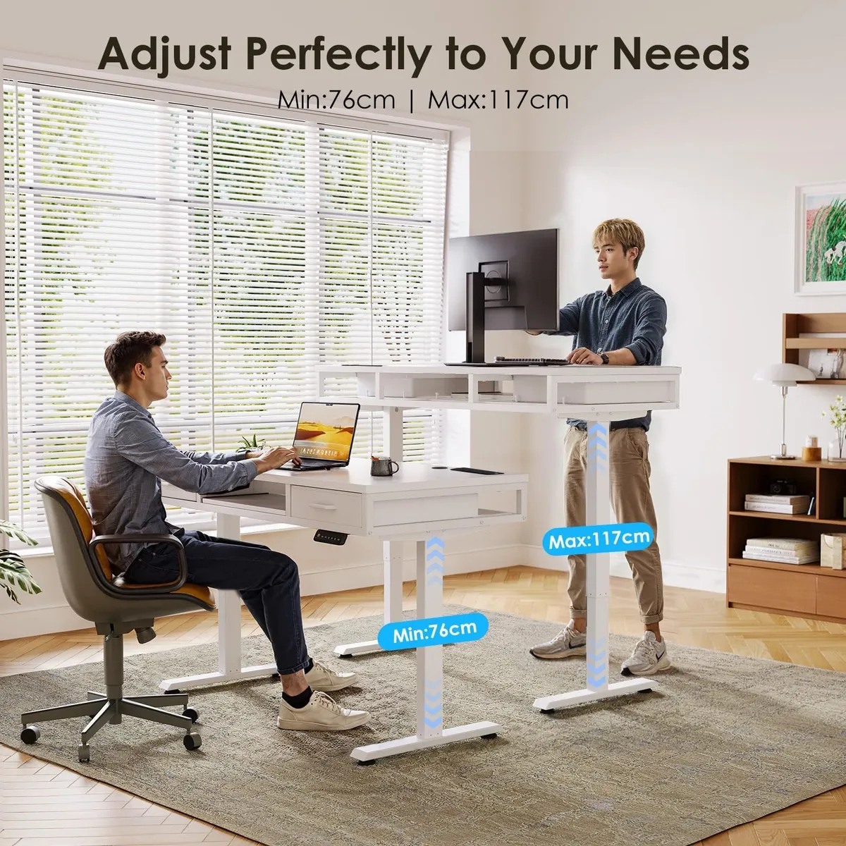 Adjustable 120 cm Standing Desk Keyboard Tray - Image 3