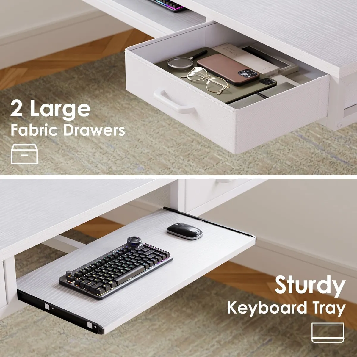 Adjustable 120 cm Standing Desk Keyboard Tray - Image 4