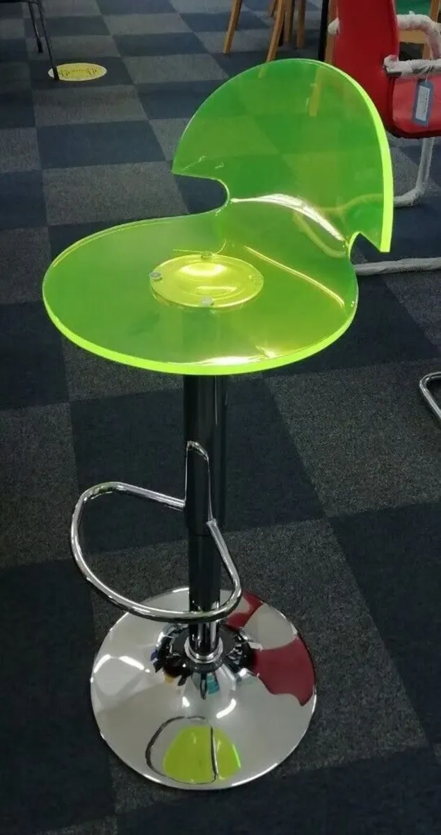 Boston Bar-stool Adjustable Yellow Seat - £49+VAT
