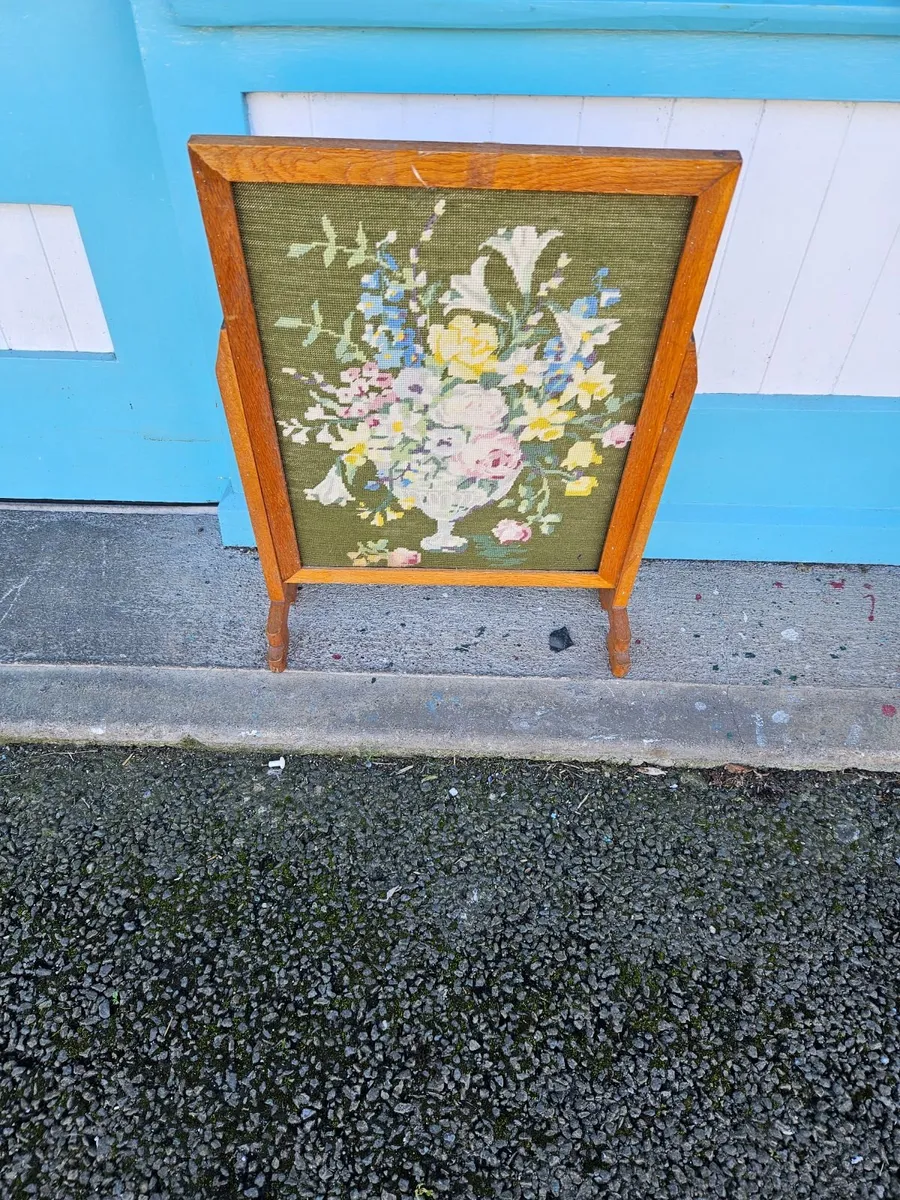 Vintage Retro Mid Century Fire Screen - Image 1