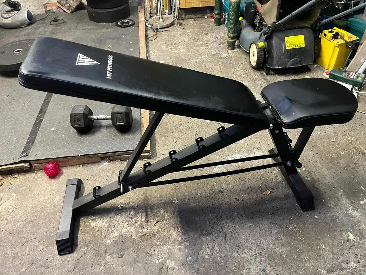 105kg Weights, bench, rack, Olympic barbell - Image 3