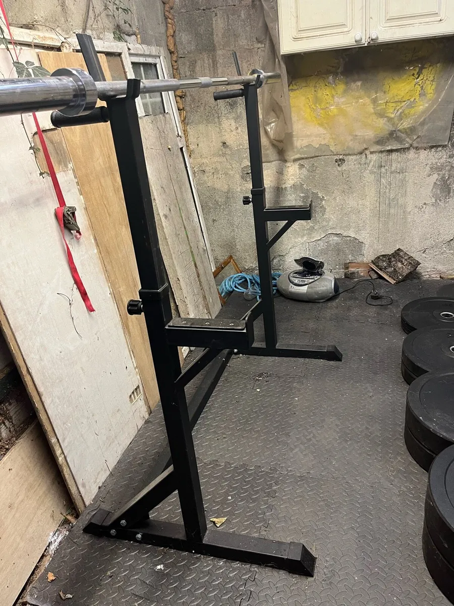 105kg Weights, bench, rack, Olympic barbell - Image 4