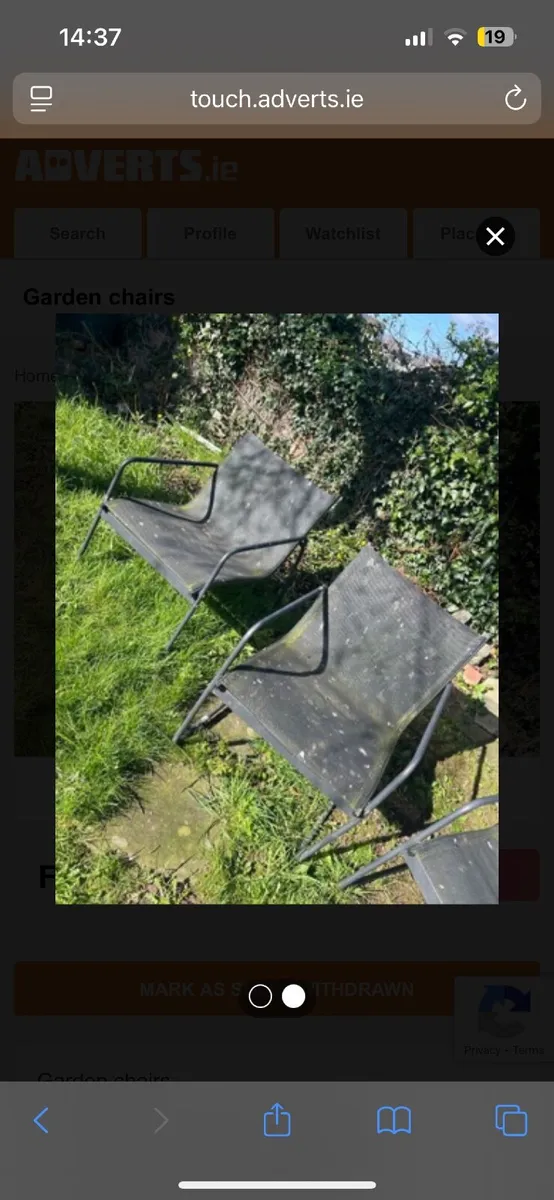 Garden chairs free - Image 1