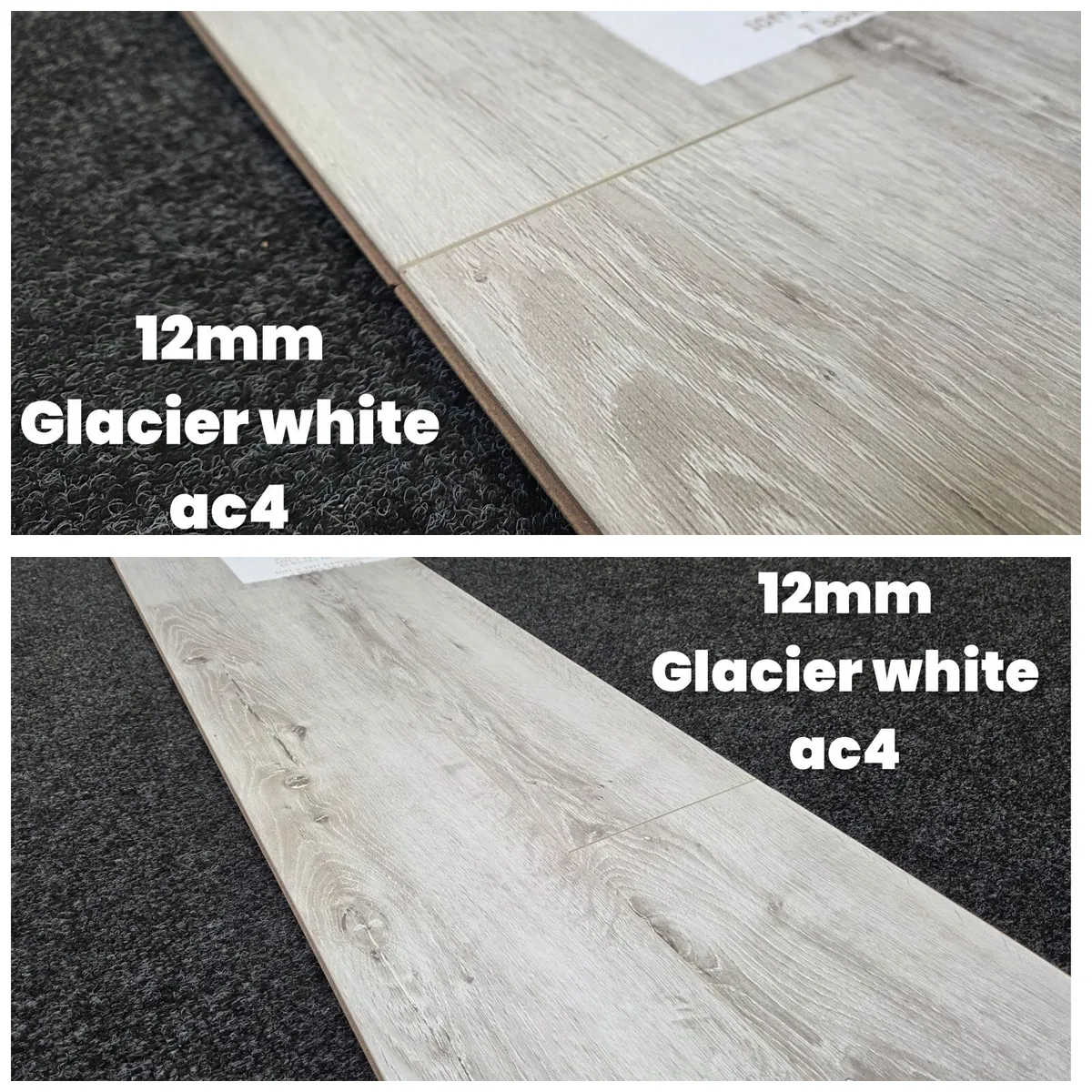 12mm laminated click flooring - Glacier white - Image 1