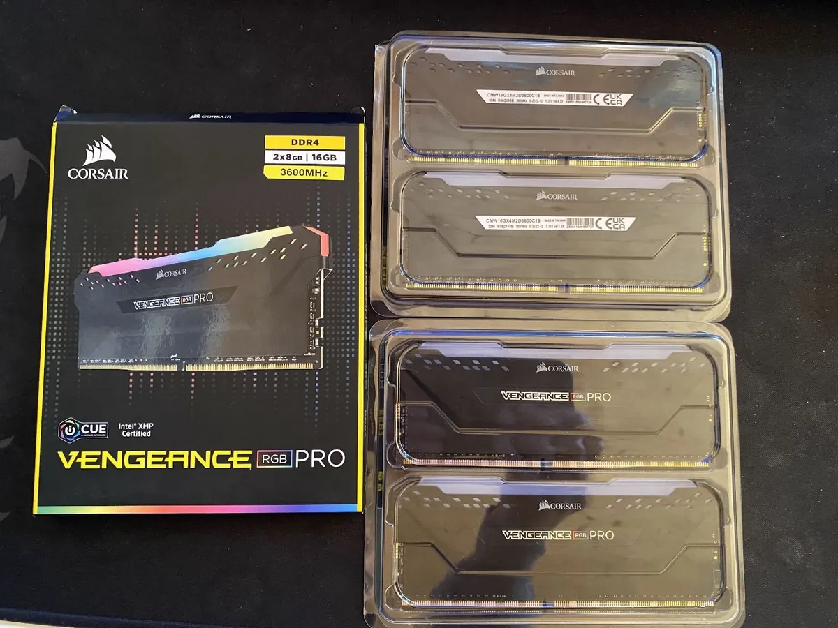 DDR4 4X8GB 3600MHz Corsair vengeance RGB pro Ram - Image 1