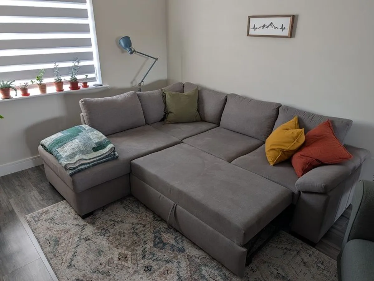 Home Gallery Corner Sofa Bed with Storage - Excellent Condition - Image 2