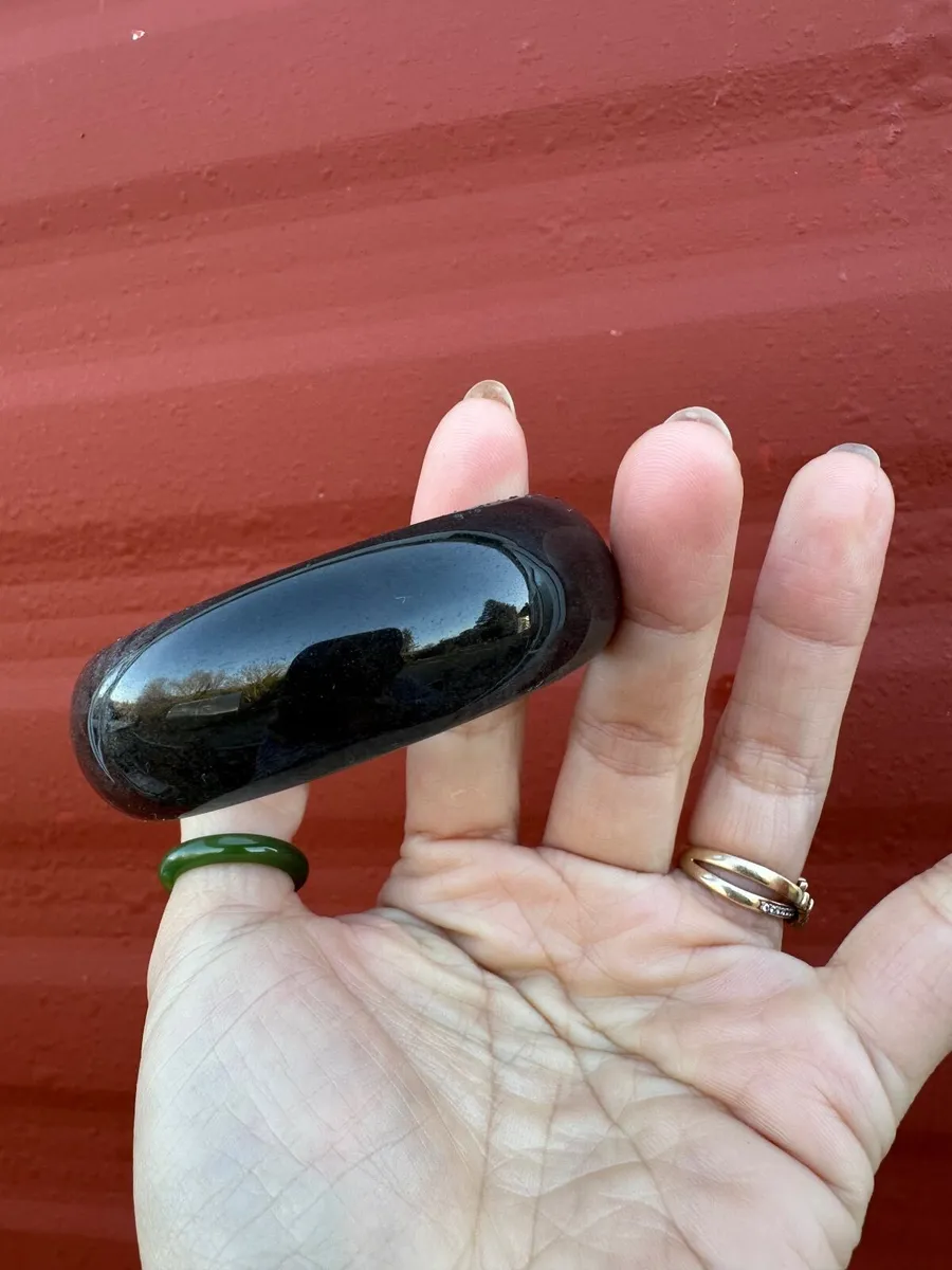 Natural fossil coral jade bangle 57mm - Image 1