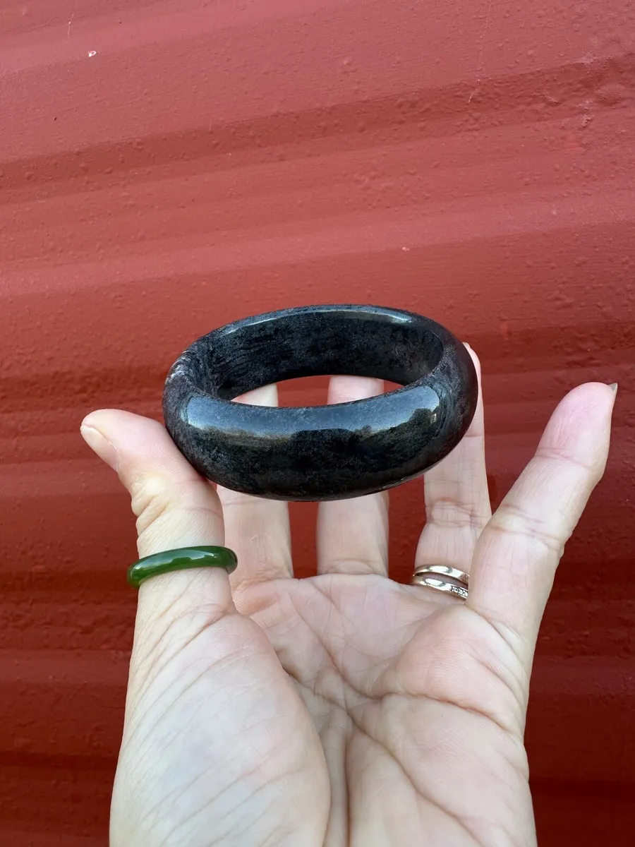 Natural fossil coral jade bangle 57mm - Image 2