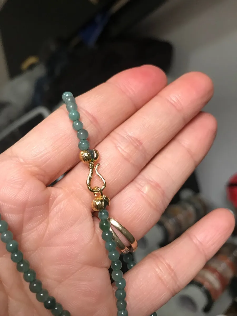 Type A Guatemala Jadeite Jade Necklace - Image 3