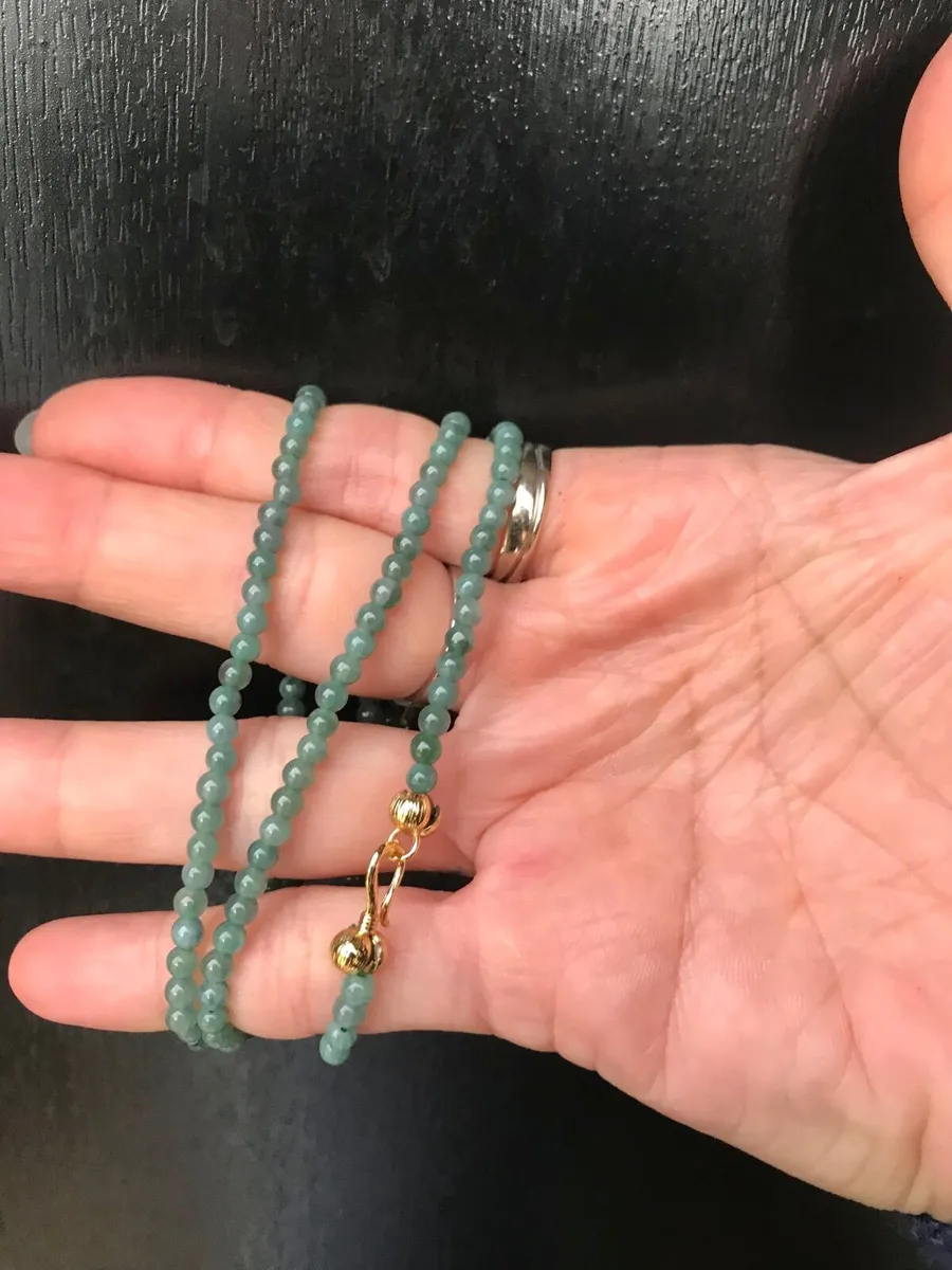 Type A Guatemala Jadeite Jade Necklace - Image 4