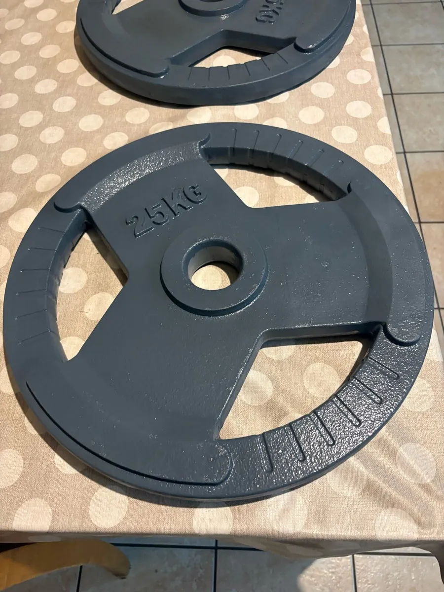 Metal Olympic Weight Plates, 2 X 25kg!! - Image 2