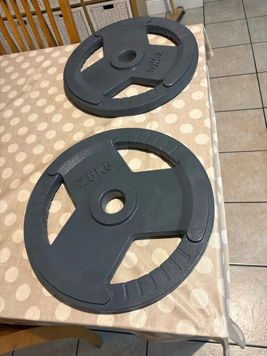 Metal Olympic Weight Plates, 2 X 25kg!! - Image 3