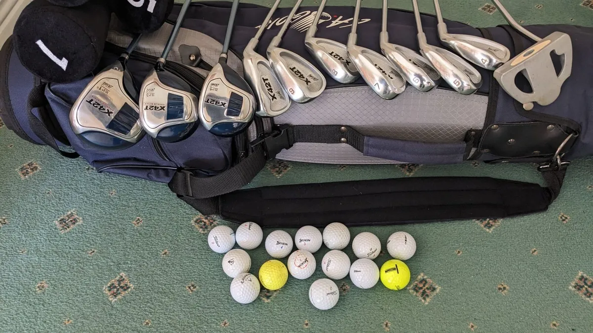 Matching Set La Irons,Woods,Putter, Bag & Trolley. - Image 2