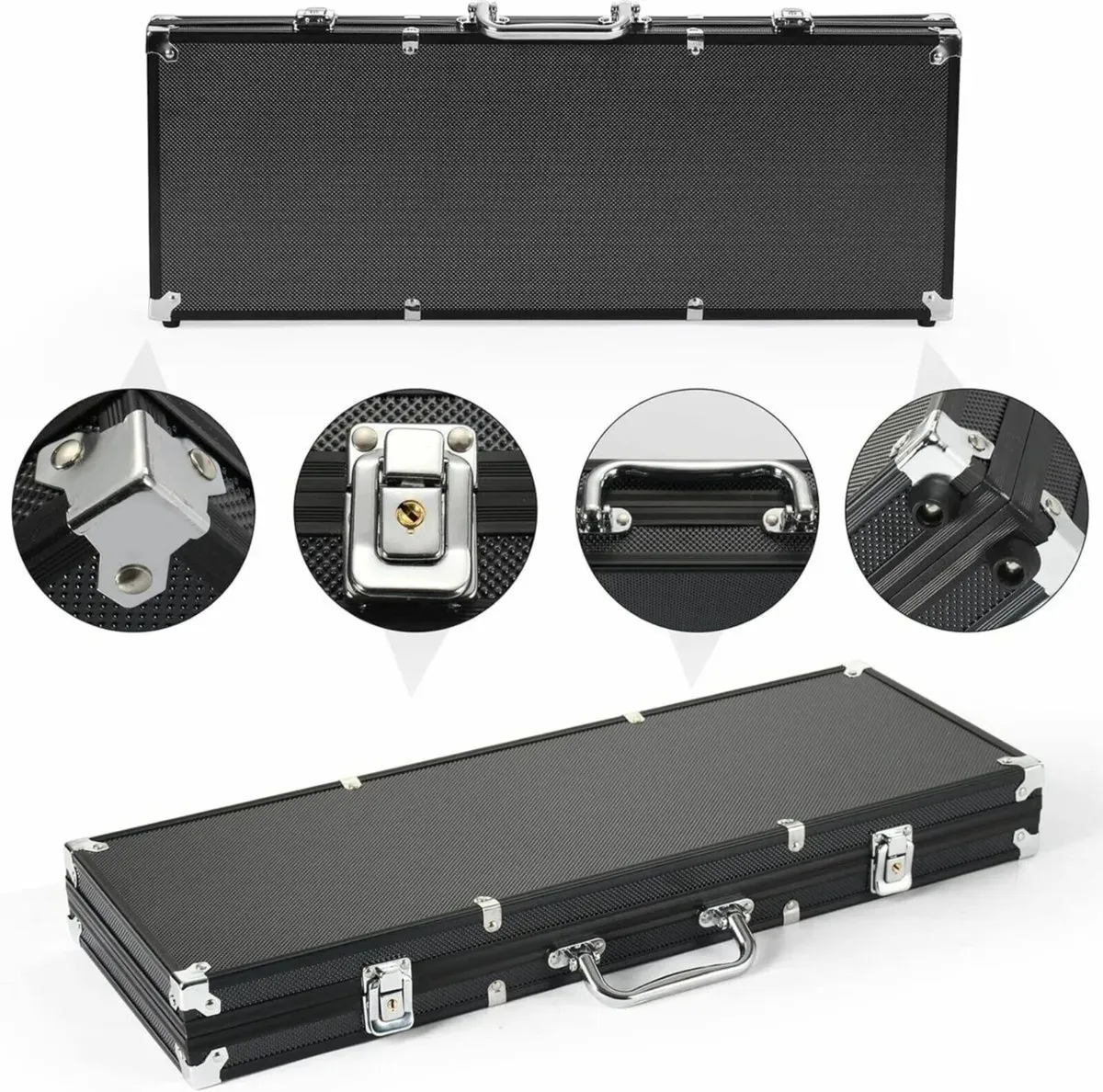 500pcs Texas Holdem Poker Chips Set with Case - Image 1