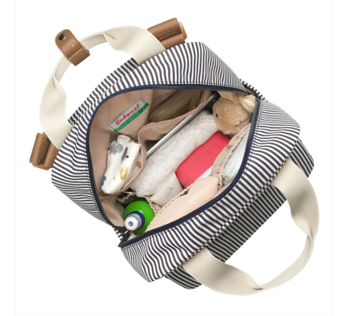 Georgi eco Convertible Backpack Navy Stripe - Image 2