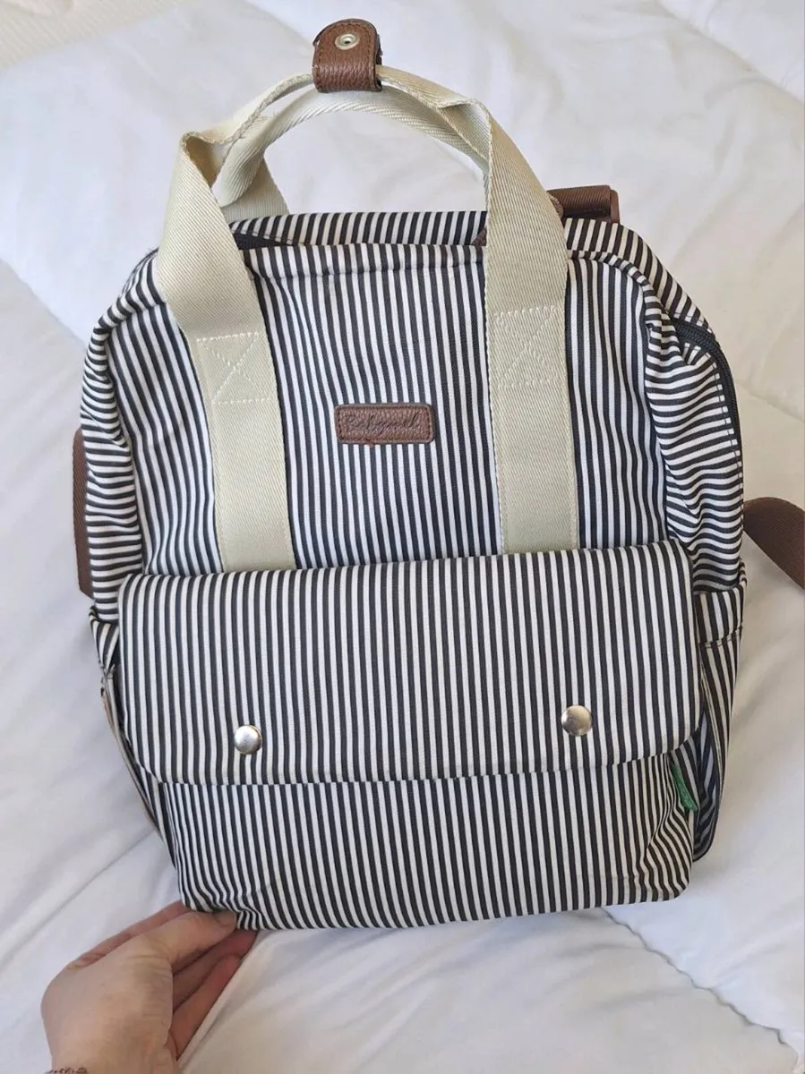 Georgi eco Convertible Backpack Navy Stripe - Image 4