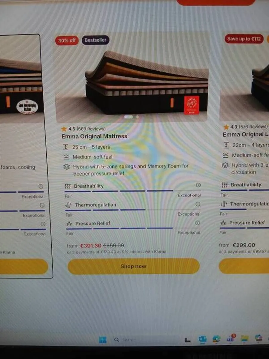 High sleeper bed and Emma single mattress - Image 1