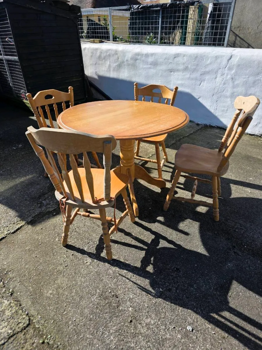 Dining table and four chairs - Image 2