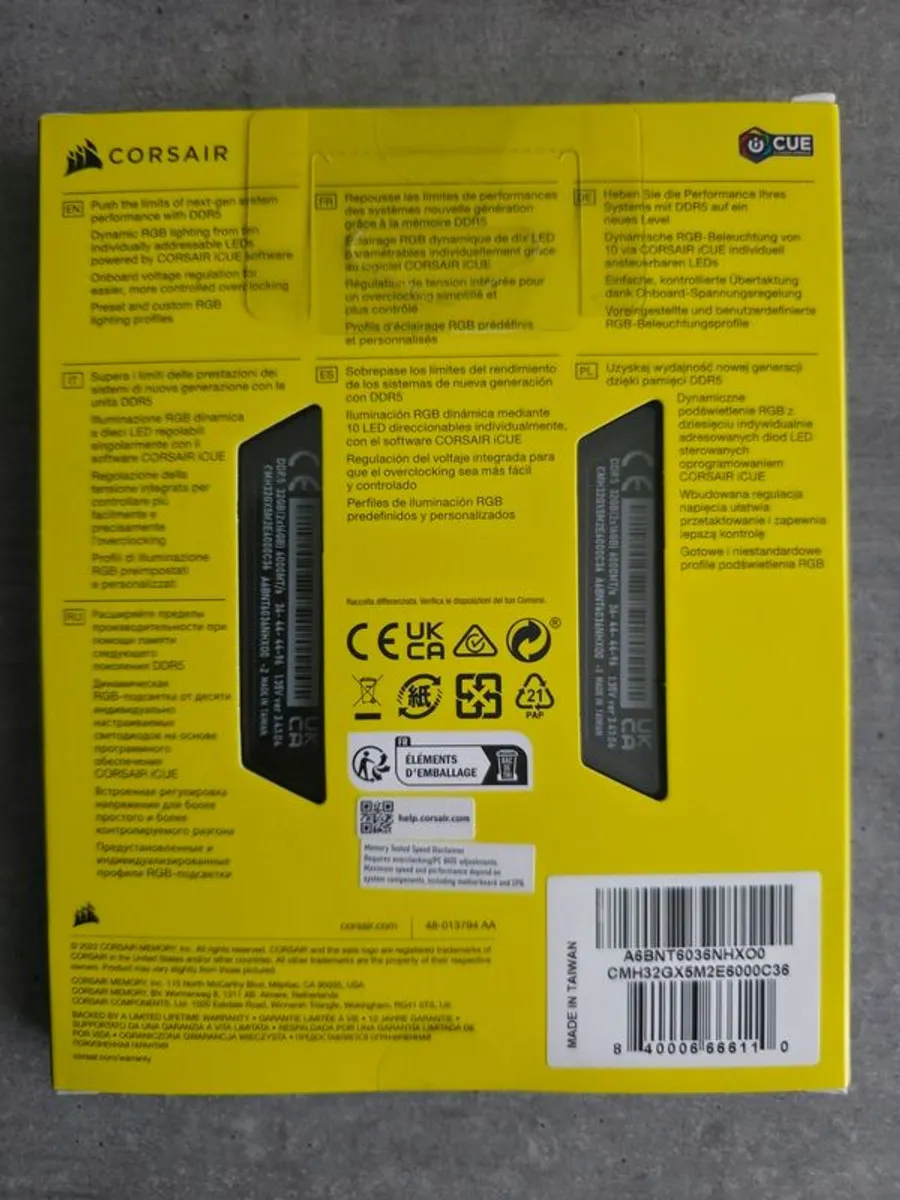 Corsair Vengeance RGB DDR5 RAM  32GB Brand New - Image 2